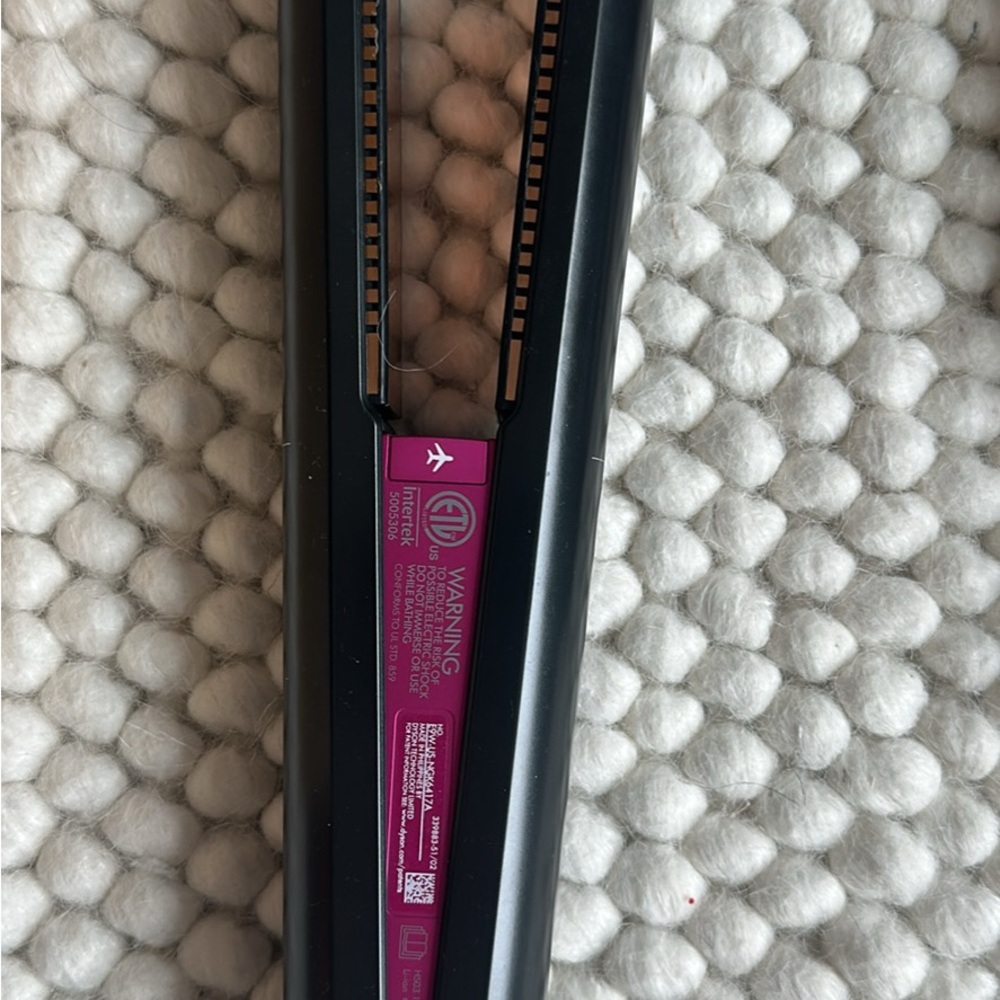Black and Pink Dyson Straightener